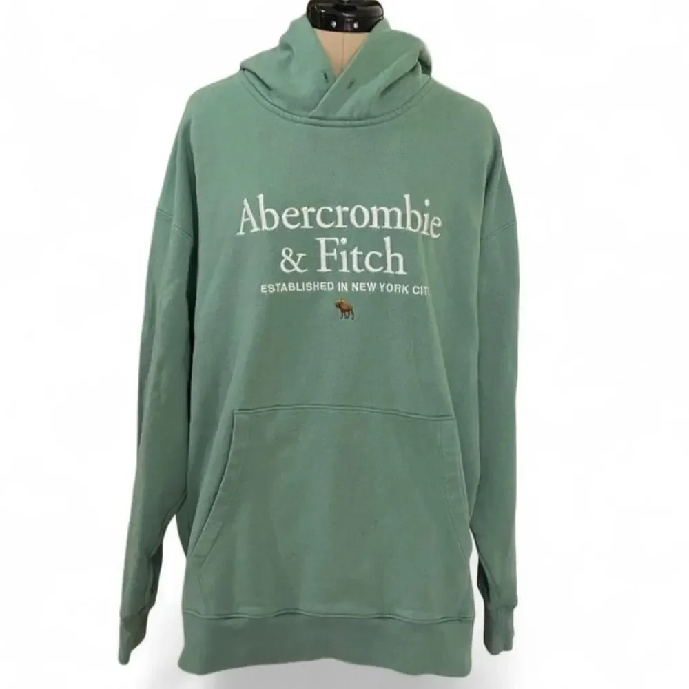 Abercrombie & Fitch soft fleece green hoodie in XL